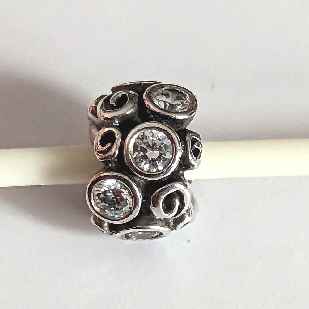 Pandora Primrose Path Sterling Silver & Crystals Charm